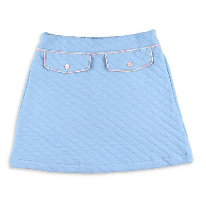 Girls Quilted Skirt - Blue Lagoon