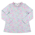 Girls Ruffle Neck Top - Posy Petals