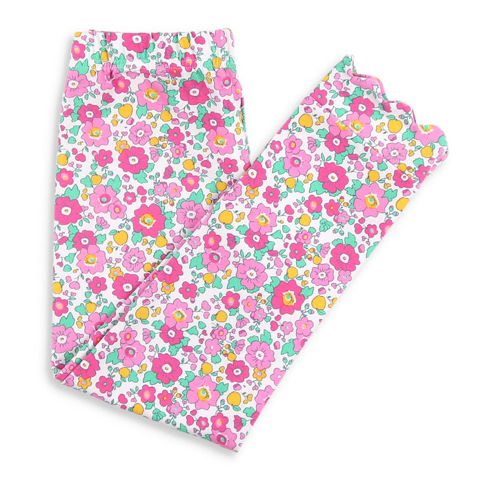 Girls Scallop Leggings - Fruity Floral