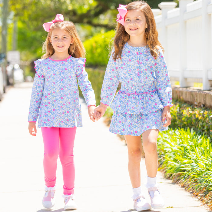 Girls Smocked Waist Dress - Wildflower