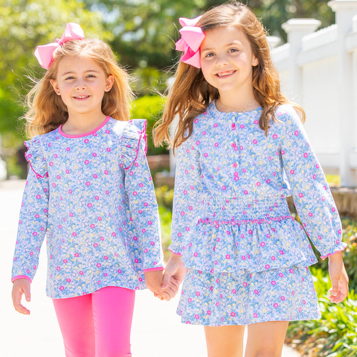 Girls Smocked Waist Dress - Wildflower
