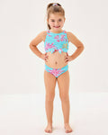 Girls Tacoma Tankini Upf 50 Plus - Multi Royal Coral