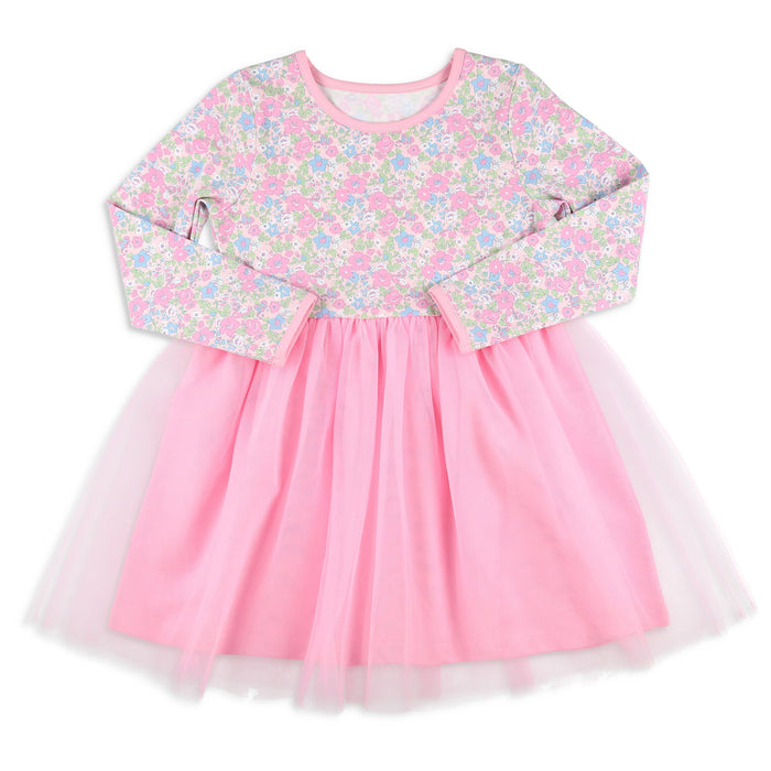 Girls Tutu Dress - Blushing Blooms