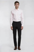Giza Cotton Pastel Pink Soft Twill Shirt – a refined pastel pink shirt crafted in premium Giza cotton with a soft twill weave, featuring a bespoke tailored fit for elegant comfort and timeless sophistication.