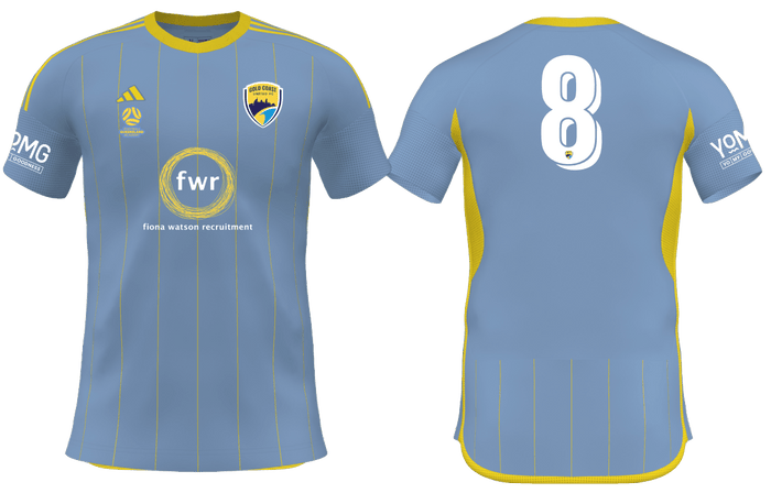 GOLD COAST UNITED Youth Competition 25 Away Jersey (JD7373-477-2394-GUY3) GOLD COAST UNITED Adidas Club Zone