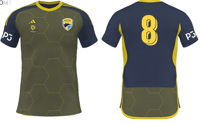 GOLD COAST UNITED Youth Competition 25 Home Jersey (JD7373-277-2394-GUY2) GOLD COAST UNITED Adidas Club Zone