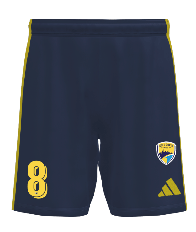 GOLD COAST UNITED Youth Entrada 26 Match Home Shorts (KB4028-277-2394-GUY1) GOLD COAST UNITED Adidas Club Zone