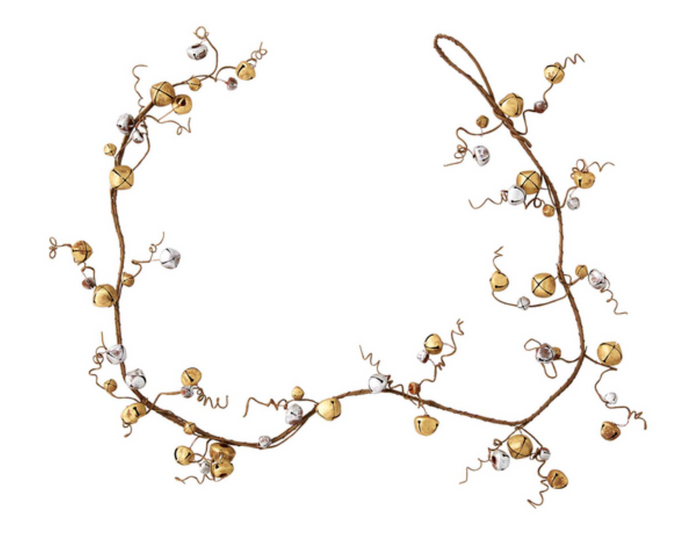 Gold Silver Jingle Bell Vine - Pine & Moss