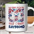 Goose Bumps for the Red, White & Booze Personalized Mug, Funny 4th of July Gift with Custom Name Personalized Ceramic Mug OrnamentallyYou Customized