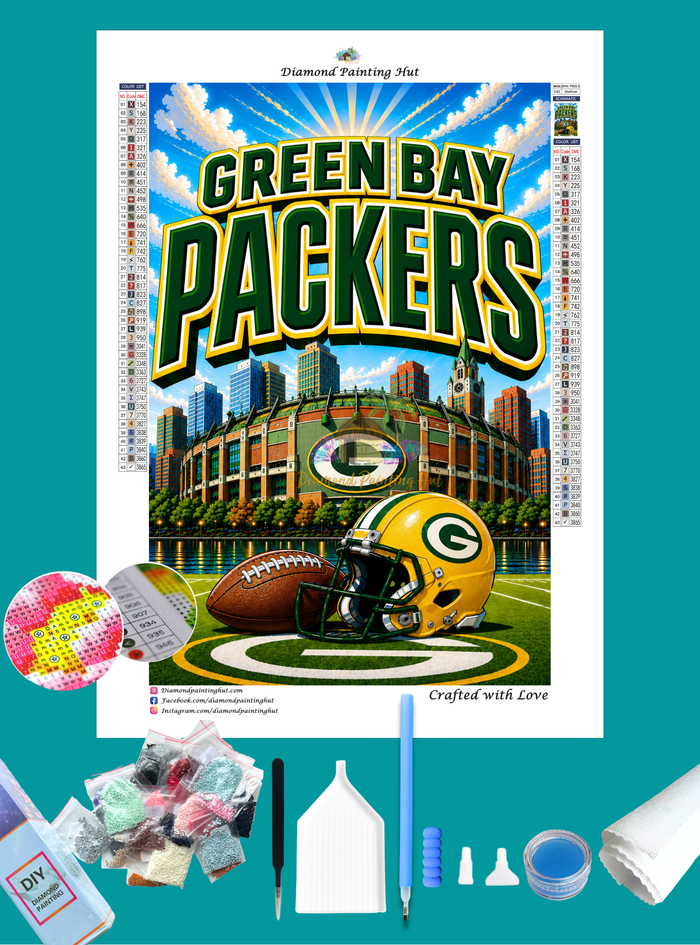 Green Bay NFL Skyline Diamond Painting
