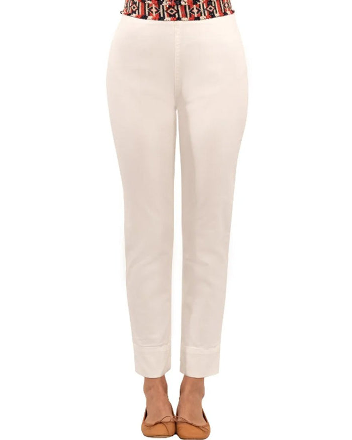 Gripeless Denim Pull On Pant - White