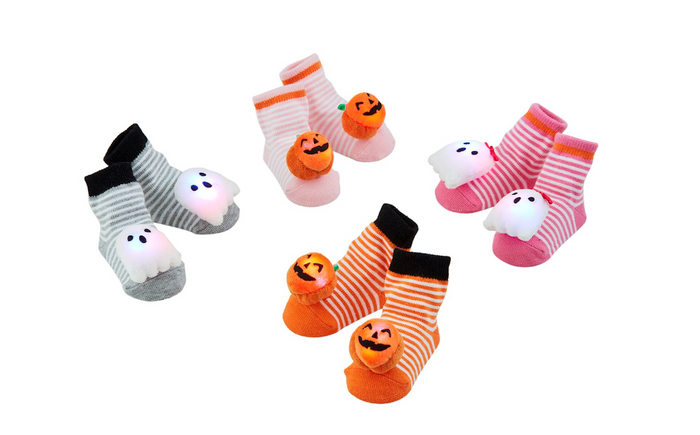 Halloween Light-Up Baby Socks - Pine & Moss