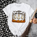 Hanging with My Boos Ghost T-Shirt, Funny Halloween Spooky Season Tee T-Shirts OrnamentallyYou White XS
