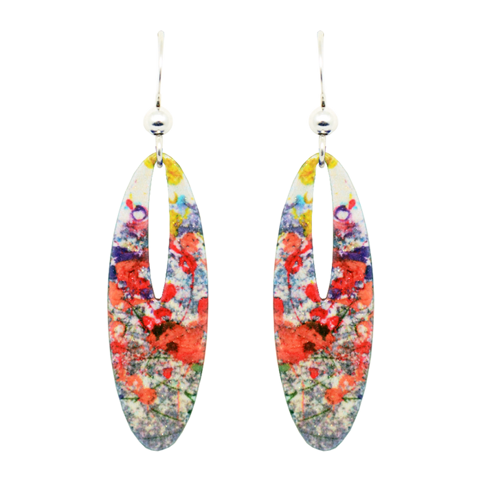 Happy Daze Slender Oval Eye Earrings