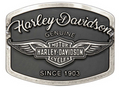 Harley-Davidson® Women's B&S Genuine Wings Belt Buckle - Antique Nickle Finish