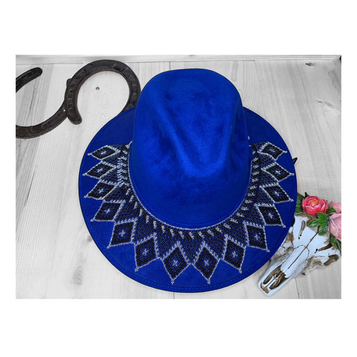 Hat with Beaded Hatband