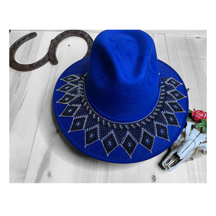 Hat with Beaded Hatband