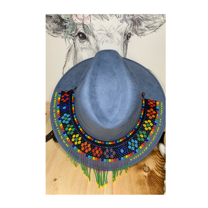 Hat with Beaded Hatband