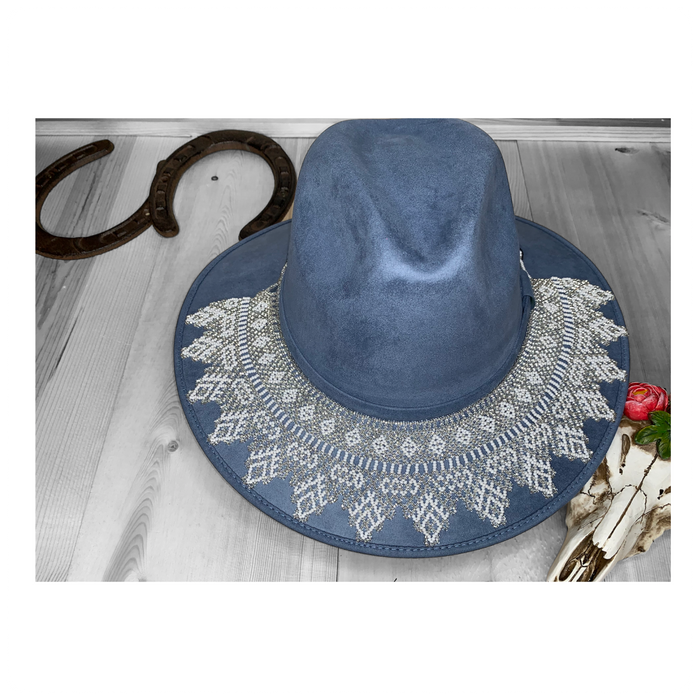 Hat with Beaded Hatband