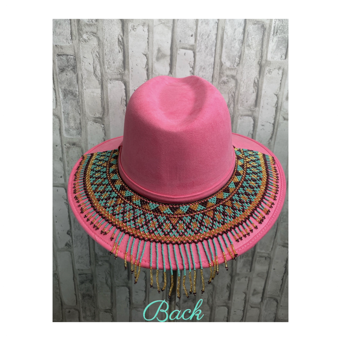 Hat with Beaded Hatband