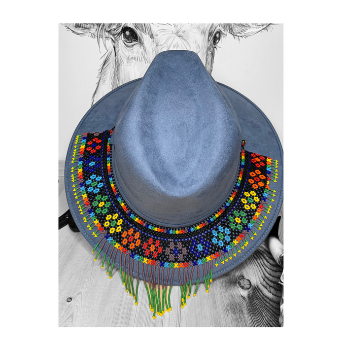 Hat with Beaded Hatband