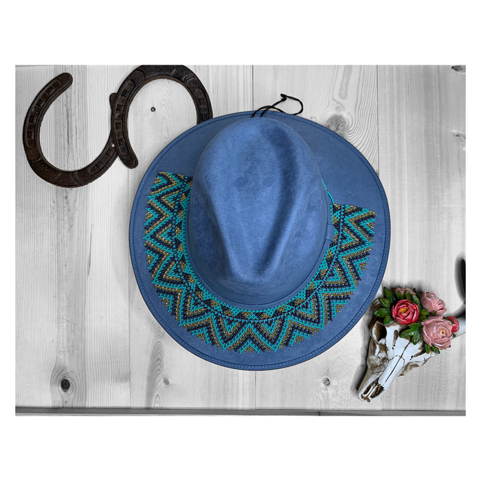 Hat with Beaded Huichol Hat Band