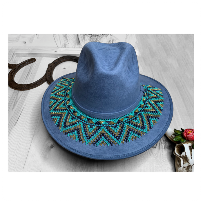 Hat with Beaded Huichol Hat Band