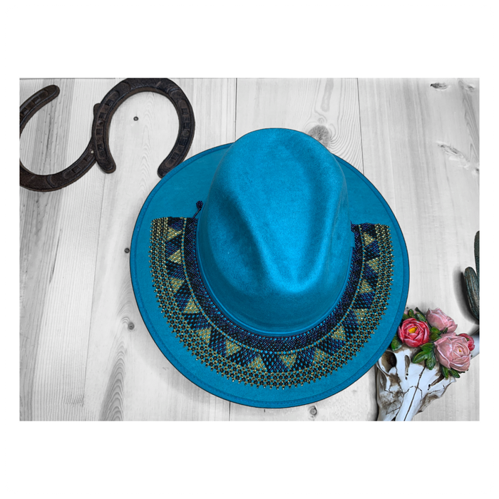 Hat with Beaded Huichol Hatband