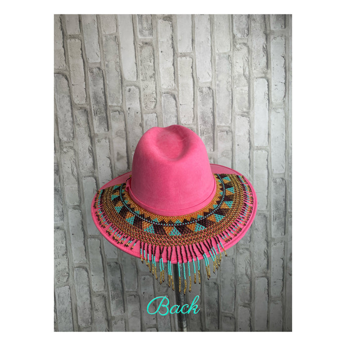 Hat with Beaded Huichol Hatband