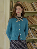 Hattie Round Neck Pocket Wool Cardigan