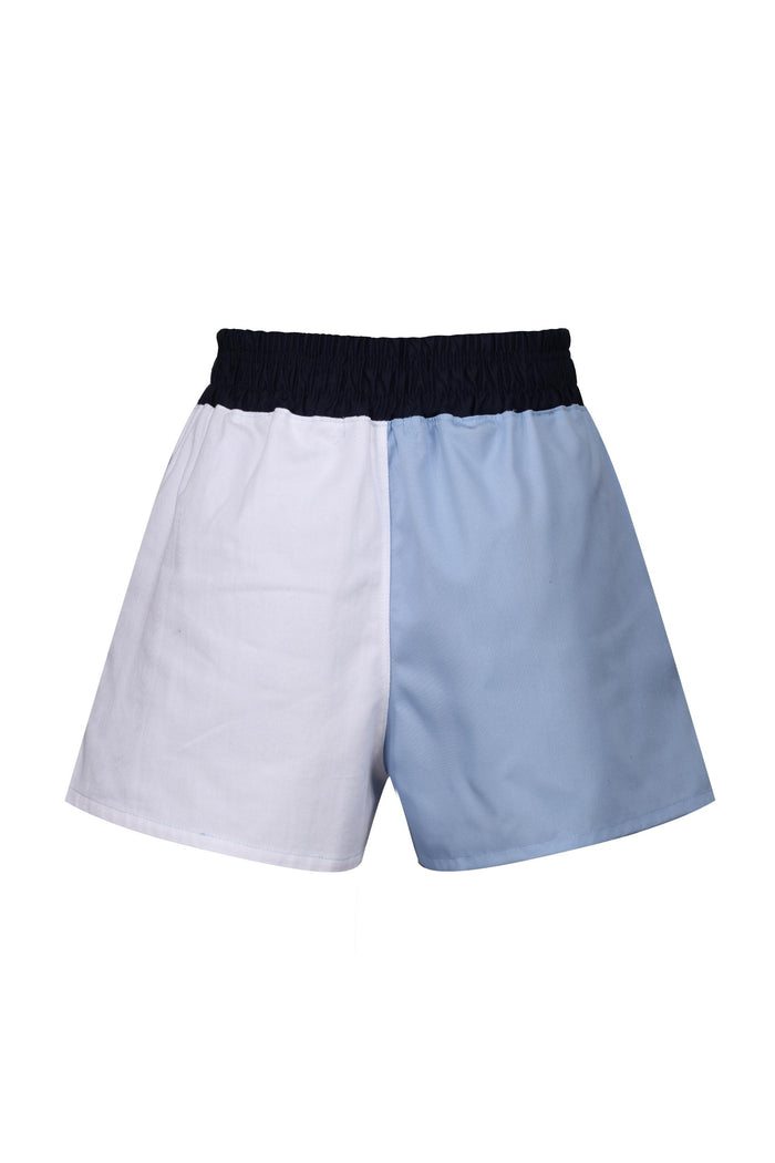 Heacham Rugby Shorts - White/Blue - Whale Of A Time Clothing