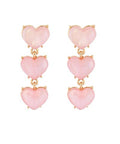 Heart 3 Drop Earrings