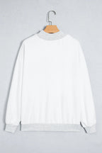 High Neck GAMEDAY/ FOOTBALL Double Side Printed Reversible Sweatshirt – Light Grey