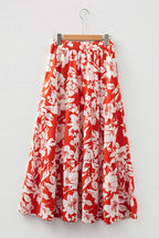 High Split Floral Western Cowgirl Maxi Skirt - Bottoms/Skirts & Petticoat