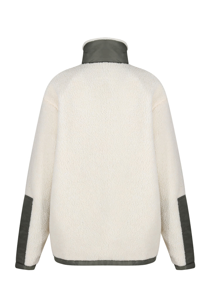 Highland Unisex Sherpa Jacket - Cream - Whale Of A Time Clothing