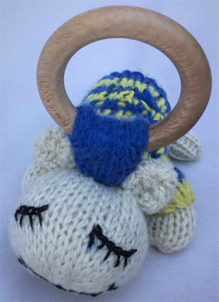 Hippo Ring Rattler I Stuffed/Plush/Soft Toy | 100% Organic | Health-Pro