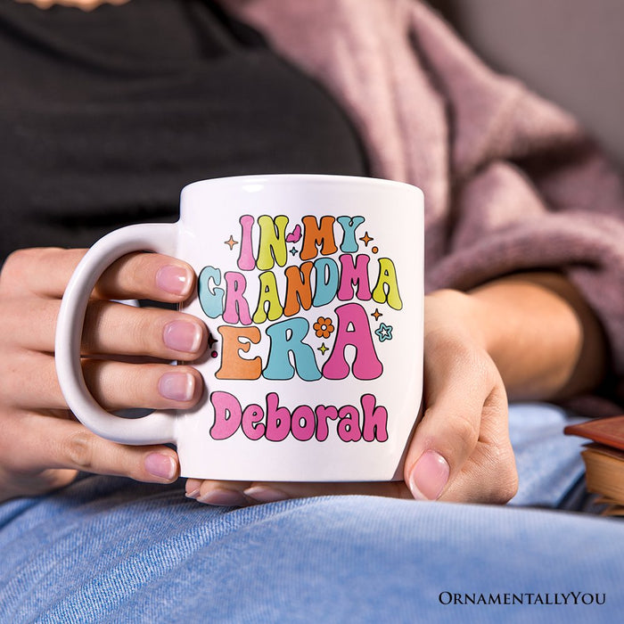 In My Grandma Era Personalized Mug, Groovy Grandma Gift With Custom Name Personalized Ceramic Mug OrnamentallyYou