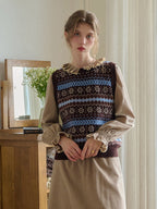 Iyla Round Neck Fair Isle Knitwear Vest