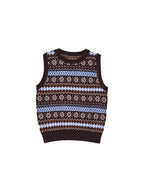 Iyla Round Neck Fair Isle Knitwear Vest