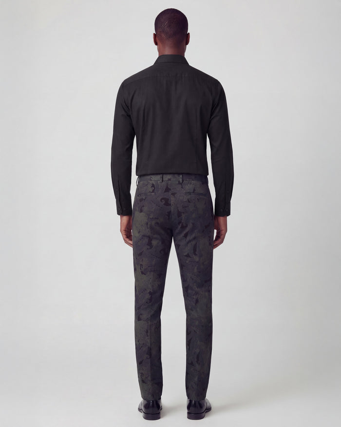 JACK PAISLEY EXPLOSION BLACK MENS FLAT FRONT PANT