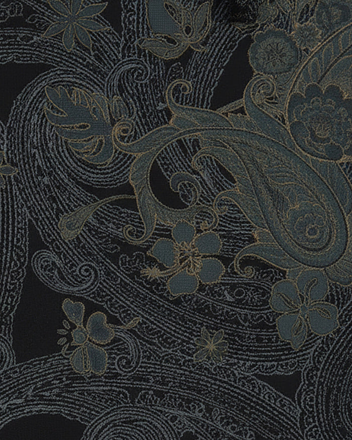 JACK PAISLEY EXPLOSION BLACK MENS FLAT FRONT PANT