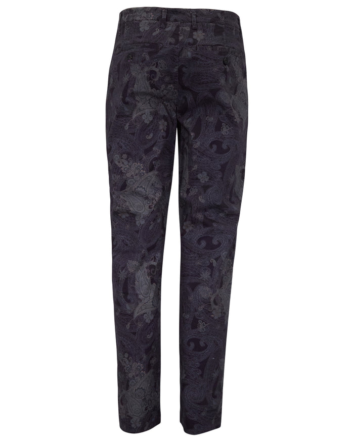 JACK PAISLEY EXPLOSION BLACK MENS FLAT FRONT PANT