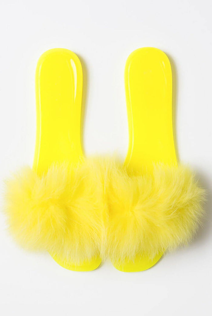 Jackie-03.....Jelly Fur Sandal Slides | Swagg Boutique LLC.