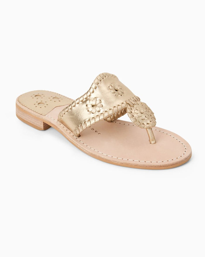 Jacks Flat Sandal - Platinum