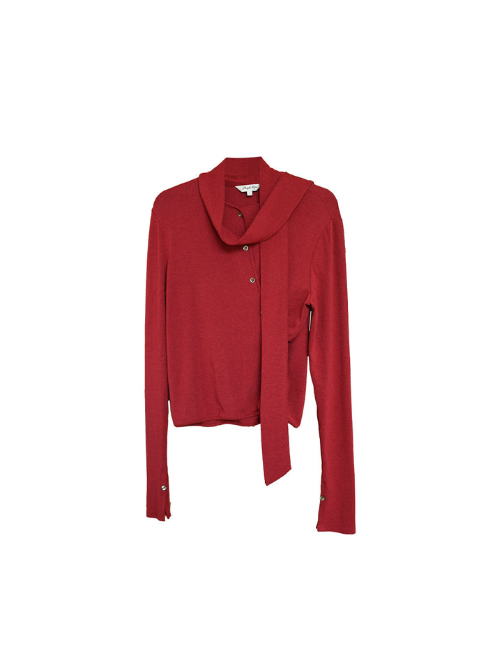 Jaliyah Slanted Placket Knit Top