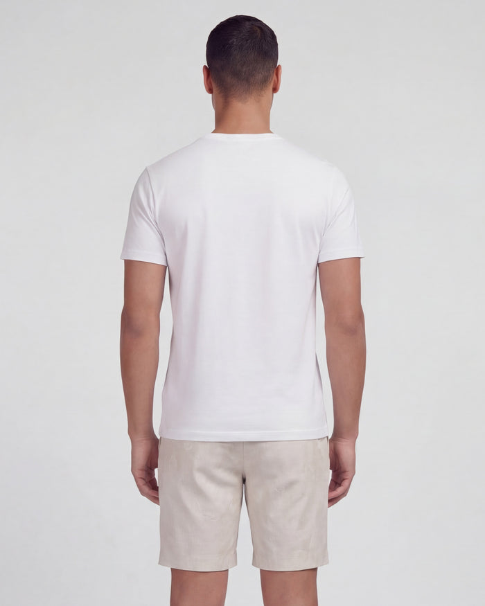 JOHN PAISLEY EXPLOSION IVORY MENS FLAT FRONT SHORT
