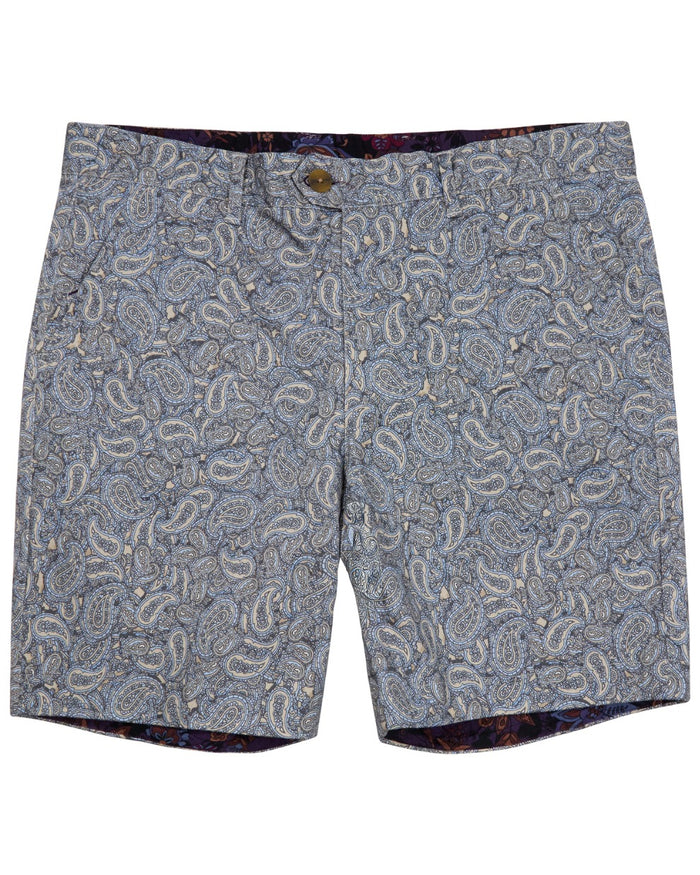 JOHN PAISLEY PILE NATURAL MENS FLAT FRONT SHORT