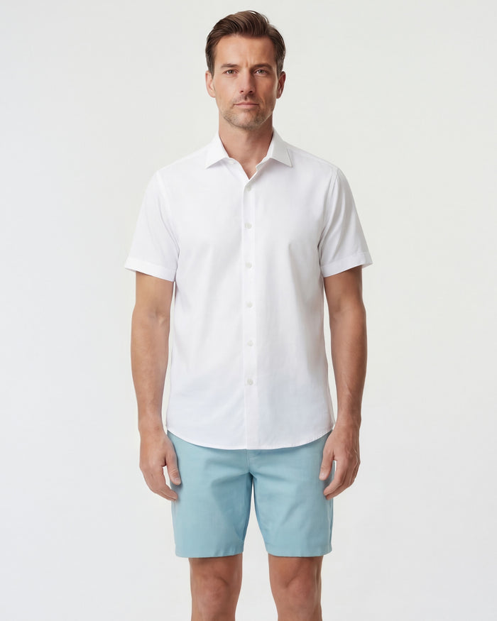 JOHN TEAL MENS FLAT FRONT SHORT