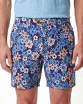 JOHN TROPICAL MIX NAVY MENS FLAT FRONT SHORT