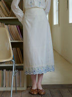 Julianna Embroidery 100% Cotton Skirt